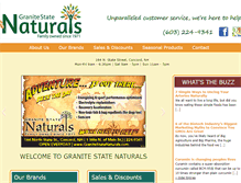 Tablet Screenshot of granitestatenaturals.com